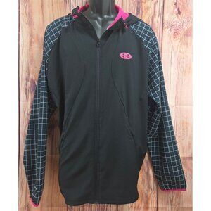 Under Armour Black Lightweight Hooded Full-Zip Jacket Large